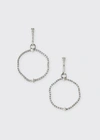 Armenta New World Champagne Diamond Circle-drop Earrings In Silver