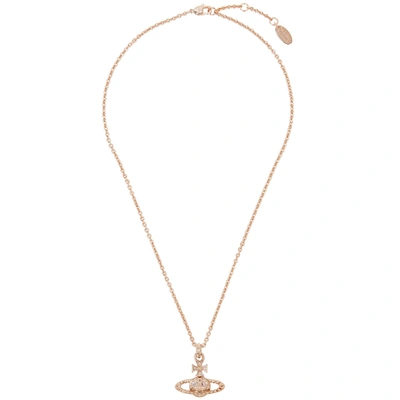 Vivienne Westwood Mayfair Mini Bas Relief Rose Gold-tone Orb Necklace