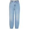 Frame The Lounge Blue Tapered Jeans In Mid Blu