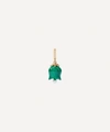 ANNOUSHKA 18CT GOLD MALACHITE AND PEARL TULIP CHARM