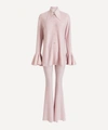 Sleeper Venera Metallic Two-piece Pajama Set In Rose