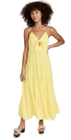 ALICE AND OLIVIA TIE FRONT MAXI DRESS SUNFLOWER