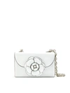 OSCAR DE LA RENTA WHITE LEATHER TRO BAG