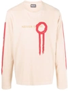 Diesel Never Done Graphic-print T-shirt In Neutrals