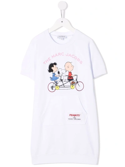 The Marc Jacobs Kids' Peanuts-print T-shirt Dress In White