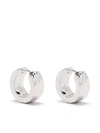Dower & Hall Chubby Nomad Huggie Hoops In Silver