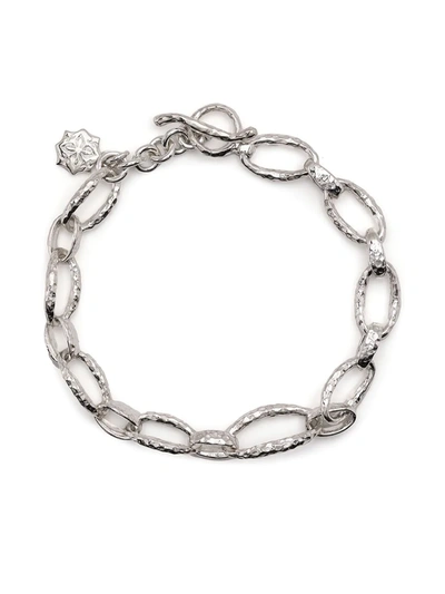 Dower & Hall Oval-link Nomad Bracelet In Silver