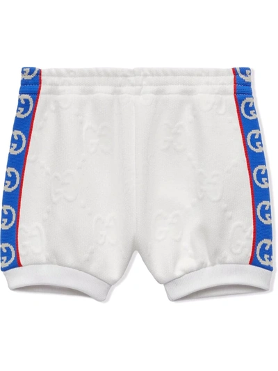 Gucci Babies' Kids Gg Jacquard Shorts In White