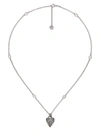 GUCCI STERLING SILVER HEART PENDANT NECKLACE