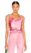 Nanushka Neza Open-back Satin Camisole In Pink