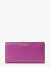 Kate Spade Cameron Street Stacy Large Slim Bifold Wallet In Very Berry