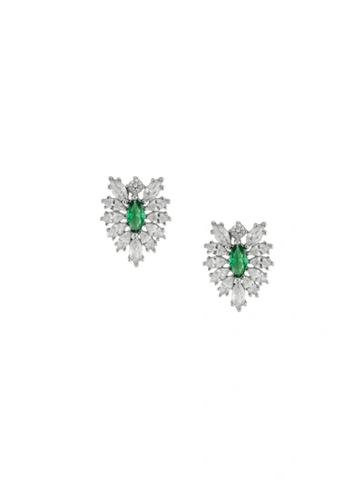 Cz By Kenneth Jay Lane Women's Emerald & Cubic Zirconia Statement Earrings