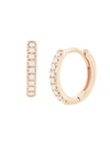 NEPHORA WOMEN'S 14K ROSE GOLD & 0.06 TCW DIAMOND HUGGIE EARRINGS