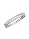 SAKS FIFTH AVENUE WOMEN'S 14K WHITE GOLD & DIAMOND SPLIT BANGLE