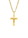 ANTHONY JACOBS MEN'S 18K GOLDPLATED STAINLESS STEEL CRUCIFIX PENDANT
