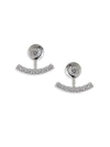 SAKS FIFTH AVENUE WOMEN'S 14K WHITE GOLD & DIAMOND CRAWLER & STUD EARRINGS