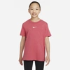 Nike Sportswear Big Kids' T-shirt In Gypsy Rose,heather,white