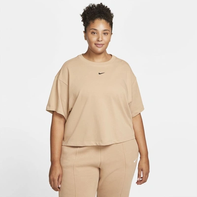Nike Sportswear Essential Women's T-shirt In Hemp,black