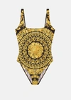 Versace Barocco Classico One Piece Swimsuit In Print