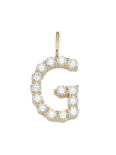 Saks Fifth Avenue Women's 14k Yellow Gold & Diamond Large Initial Charm In Initial G