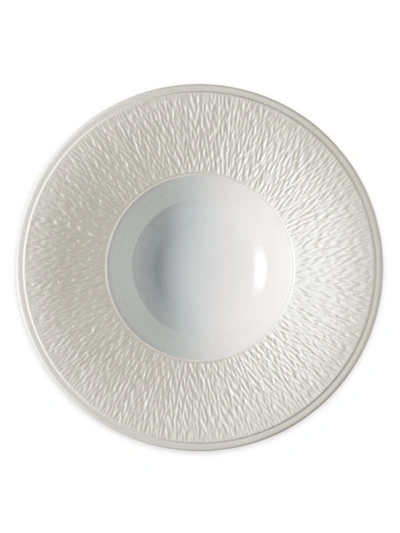 Raynaud Minéral Irisé Rimmed Soup Plate In Pearl Grey