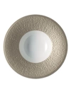 Raynaud Minéral Irisé Rimmed Soup Plate In Warm Grey