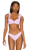 Beach Riot Blair Bikini Top In Lavender