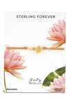 Sterling Forever Birth Flower Bracelet In Gold- July