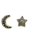 Eye Candy Los Angeles Sun & Moon Stud Earrings In Silver