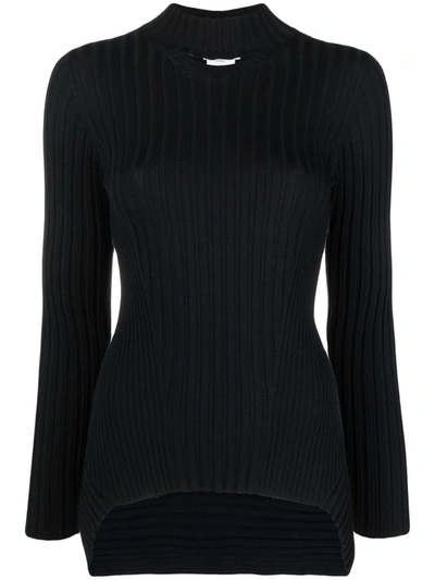 Wolford High Neck Cashmere Sweater In Black