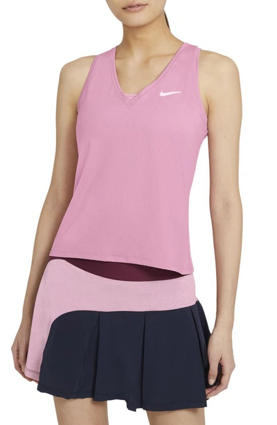 Nike Court Victory Dri-fit Tennis Tank In Elemental Pink/white