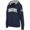 Colosseum Women's Stadium Athletic Navy Georgetown Hoyas Arched Name Full-zip Hoodie In Navy