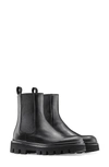 Koio Leather Lug-sole Chelsea Booties In Nero