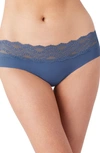 B.tempt'd By Wacoal B.bare Hipster Panties In Vintage Indigo