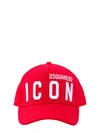 DSQUARED2 DSQUARED2 ICON LOGO EMBROIDERED DISTRESSED BASEBALL CAP