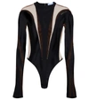 Mugler Illusion Shaping Bodysuit In Black Nude 02