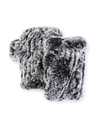 Surell Accessories Fingerless Fur Mittens In Blackfrost
