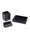 Royce New York Suede Lined Executive 3-piece Desk Accessory Set