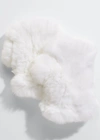 Surell Accessories Fingerless Fur Mittens In White