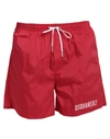 Dsquared2 Swim Trunks In Red