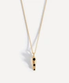 MISSOMA 18CT GOLD PLATED VERMEIL SILVER ONYX STUDDED CLAW PENDANT NECKLACE