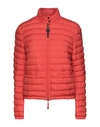 Parajumpers Down Jackets In Brick Red