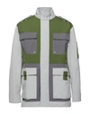 A-cold-wall* Rhombus Panelled Cotton-blend Jacket In Green