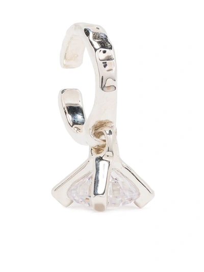 E.m. Sterling Silver Hoop Earring