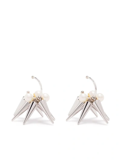 E.M. SPIKE PEARL EARRINGS