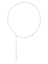 E.m. Sterling Silver Asymmetric Necklace In Silver