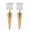 E.m. Crystal Spike Earrings In Gold