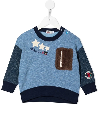 Miki House Babies' Embroidered-logo Detail Jumper In Blue