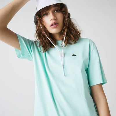 Lacoste Women's Crew Neck Premium Cotton T-shirt - 40 In Green