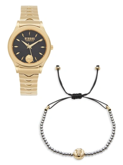 Versus Women's 2-piece Stainless Steel Bracelet Watch & Bracelet Set In Black